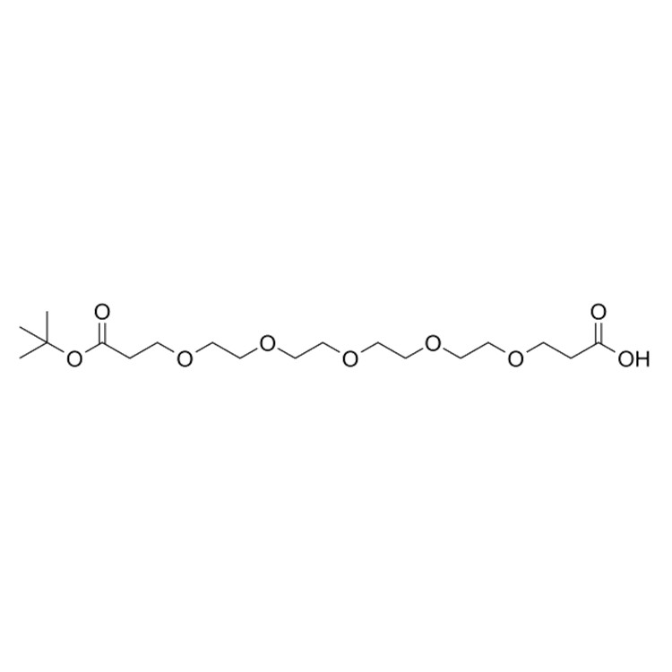 Acid-PEG5-t-butyl ester，Acid-PEG5-C2-Boc